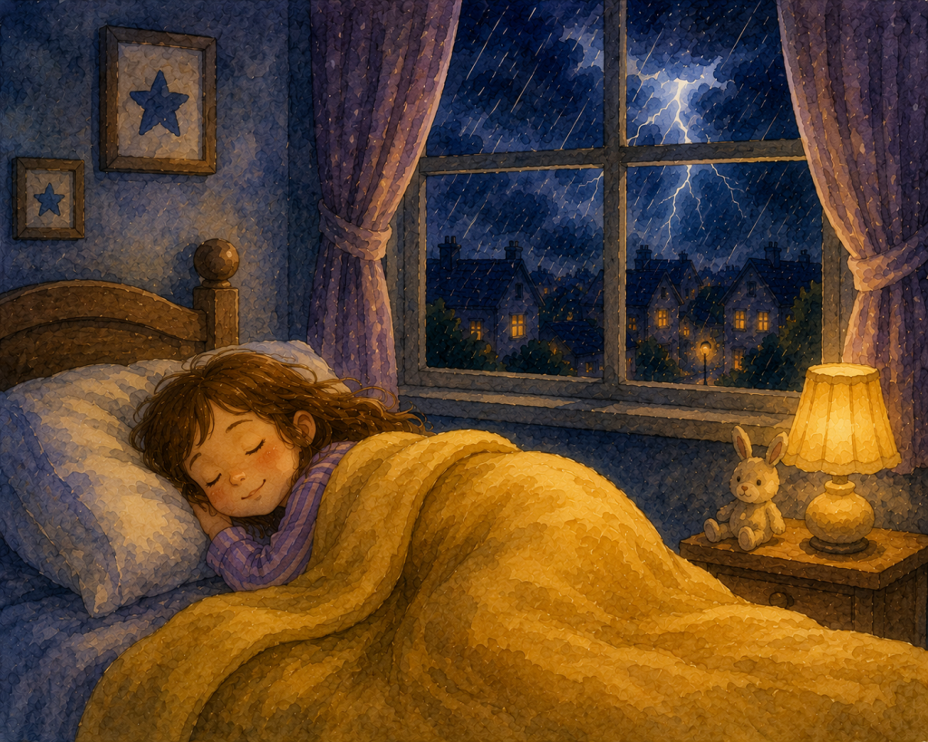 calming stormy night story kids